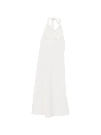 Frankies Bikinis Darcy Lace-trim Midi Dress In White
