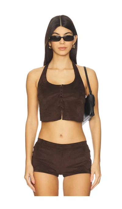 Frankies Bikinis Delilah Tank Top In Desert Suede