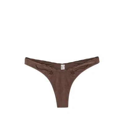 Frankies Bikinis Dessu Bikini Bottom In Brown