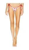 Frankies Bikinis Divine Bikini Bottom In Rosewater Print
