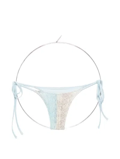 Frankies Bikinis Divine Tie-side Bikini Bottom In Burgundy