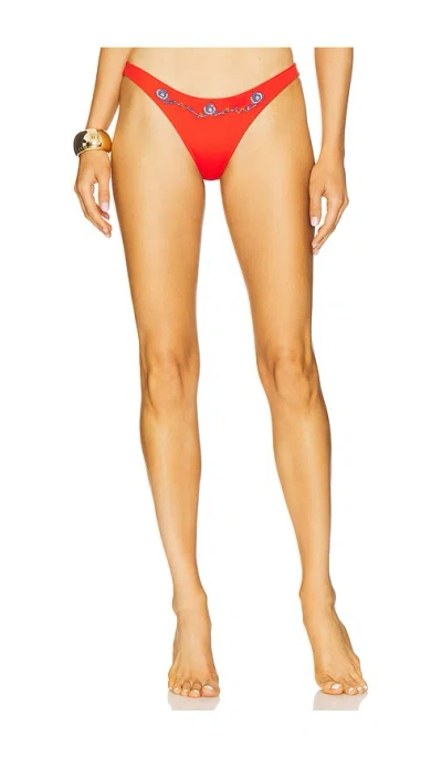 Frankies Bikinis Dove Bikini Bottom In Market Rose