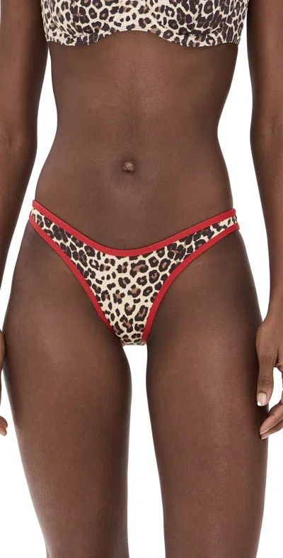 Frankies Bikinis Dove Bikini Bottoms Cheetah