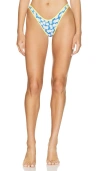 Frankies Bikinis Dove Bottom In Blue Daisy