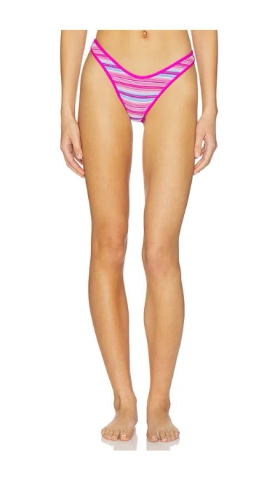 Frankies Bikinis Dove Space Dyed Bottom In Pink