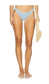 Frankies Bikinis Dove Thermal Bikini Bottom In Blue
