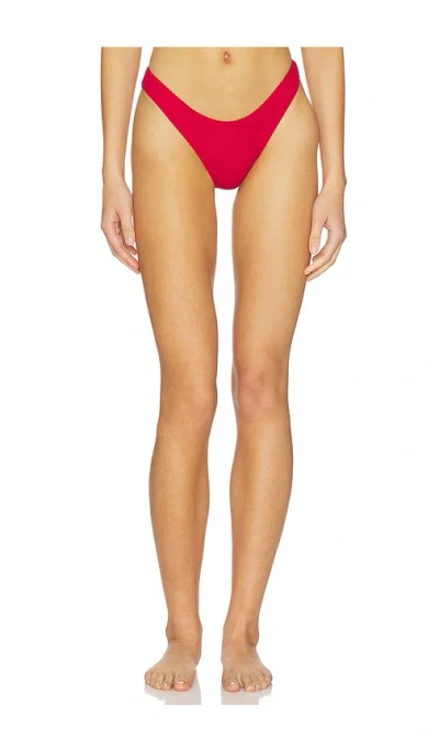Frankies Bikinis Dove Thermal Bottom In Red