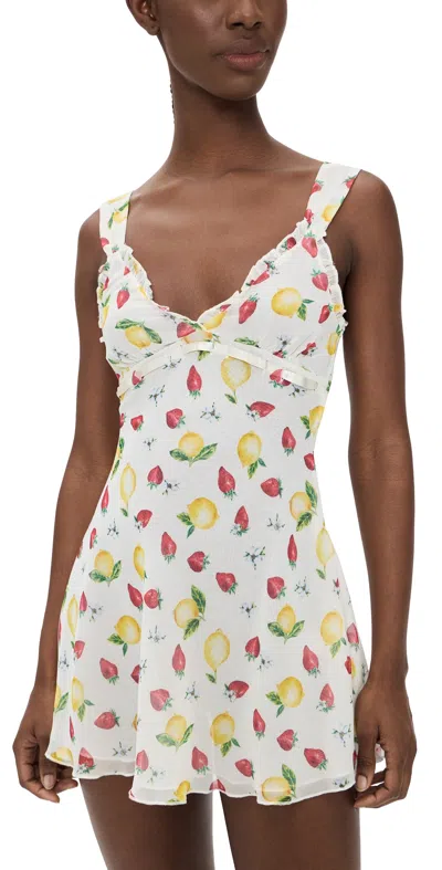 Frankies Bikinis Dreamer Chiffon Mini Dress Amalfi In Multi