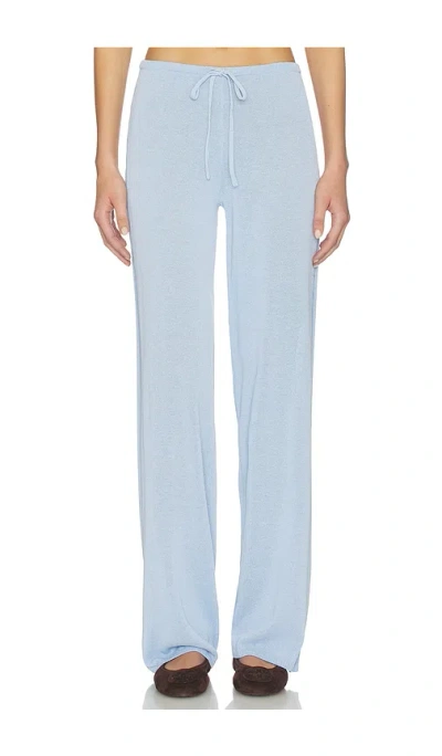 Frankies Bikinis Ela Knit Pant In Blue