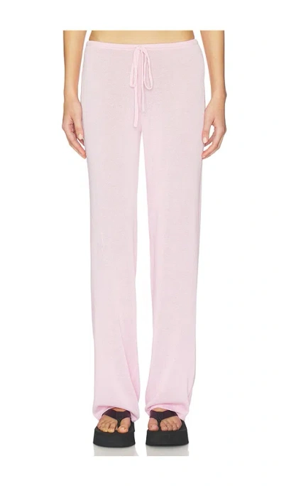 Frankies Bikinis Ela Knit Pant In Pink