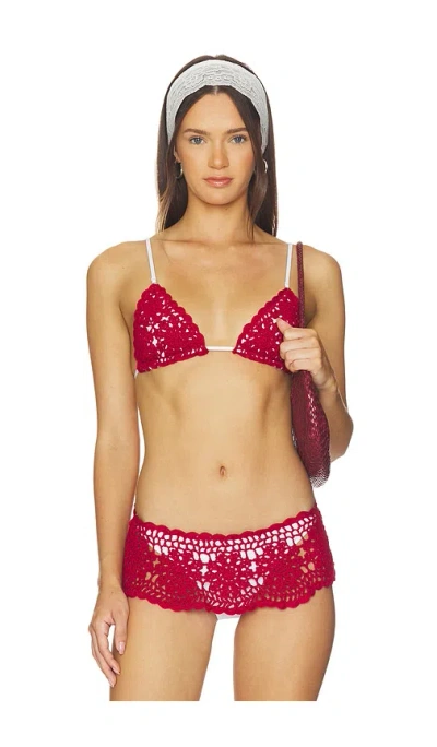 Frankies Bikinis Elena Crochet Bikini Top