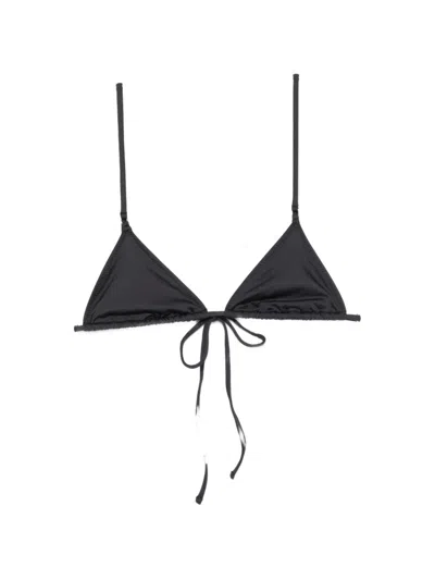 Frankies Bikinis Elena Triangle Tie-fastening Bikini Top In Black