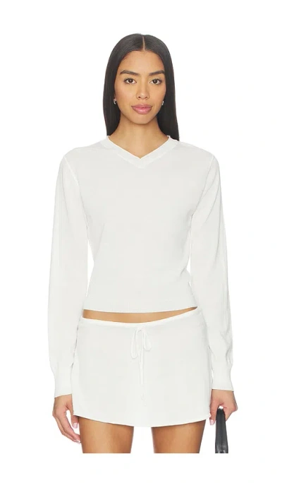 Frankies Bikinis Eli Knit Sweater In White
