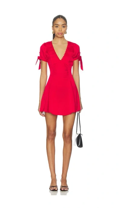 Frankies Bikinis Ella Satin Jacquard Mini Dress