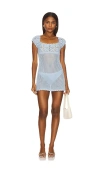 Frankies Bikinis Eloise Crochet Dress In Blue