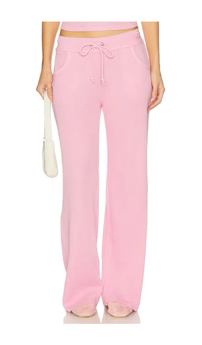 Frankies Bikinis Emma Thermal Pant In Pink