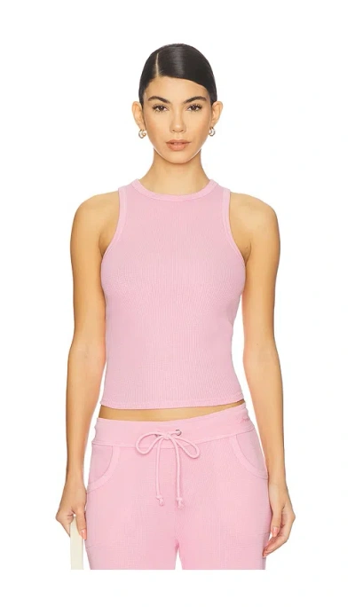 Frankies Bikinis Emma Thermal Tank Top In Pink