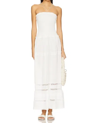 FRANKIES BIKINIS EMPRESS MAXI DRESS IN WHITE