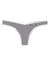 Frankies Bikinis Enzo Seersucker Gingham Bottom In Black