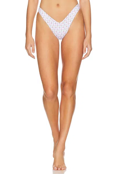 Frankies Bikinis Enzo Bottom In Rose Picnic In Multi