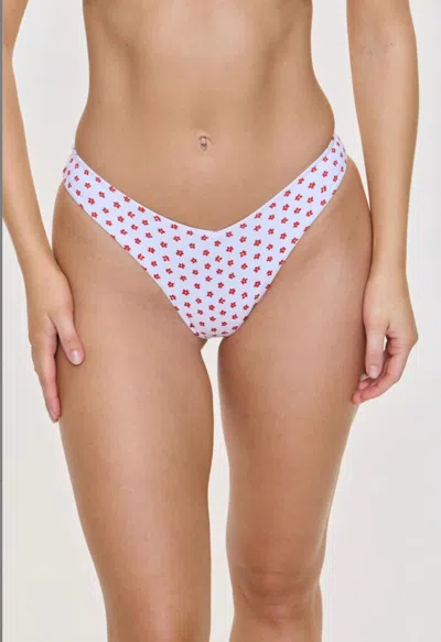 Frankies Bikinis Enzo Cheeky Bikini Bottom In Daisy Dot Print