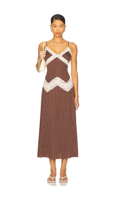 FRANKIES BIKINIS ETHEREAL SATIN MAXI DRESS