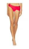 Frankies Bikinis Eve Satin Bikini Bottom In Red