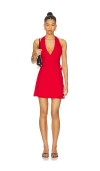 Frankies Bikinis Evening Cloud Knit Wrap Dress In Red