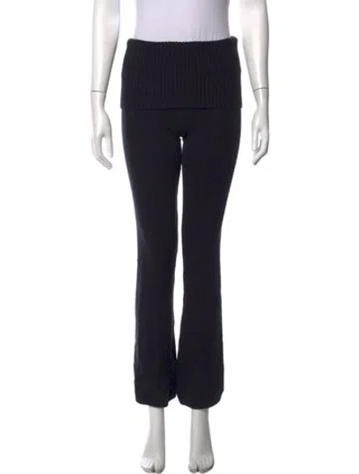Pre-owned Frankies Bikinis Flared Pants In Black
