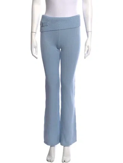 Pre-owned Frankies Bikinis Flared Pants In Blue