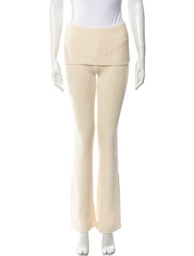 Pre-owned Frankies Bikinis Flared Pants In Neutrals