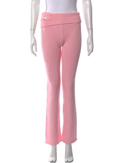 Pre-owned Frankies Bikinis Flared Pants In Pink