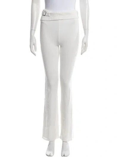Pre-owned Frankies Bikinis Flared Pants In White