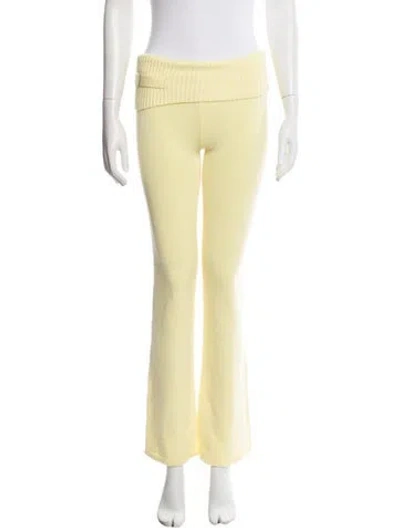 Pre-owned Frankies Bikinis Flared Pants In Yellow