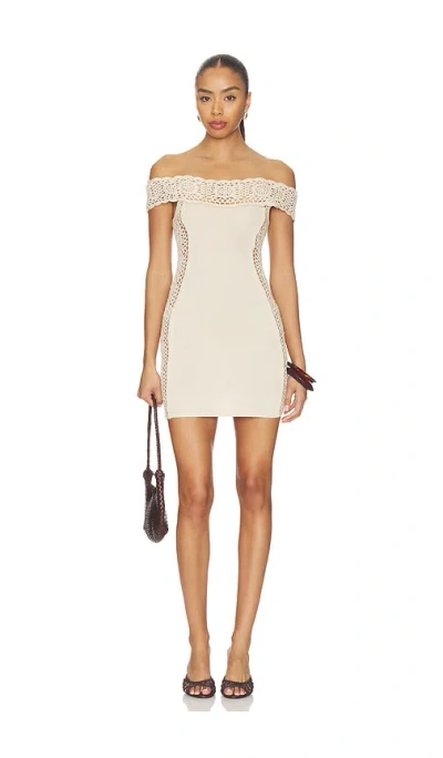 Frankies Bikinis Fleur Crochet Mini Dress In Multi