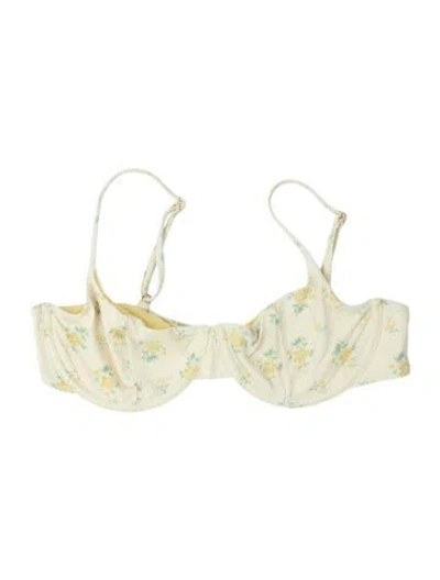 Pre-owned Frankies Bikinis Floral Print Top In Multicolor