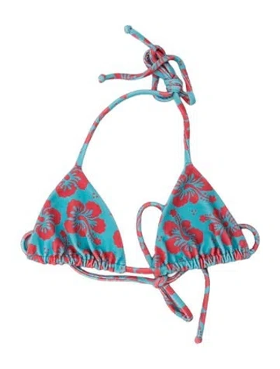 Pre-owned Frankies Bikinis Floral Print Top In Multicolor