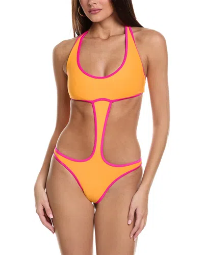 Frankies Bikinis Hayes Terry One-piece In Orange