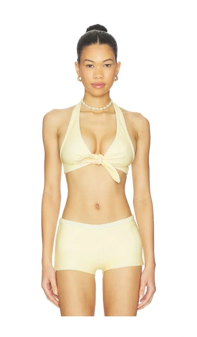 Frankies Bikinis Jayne Terry Top In Yellow