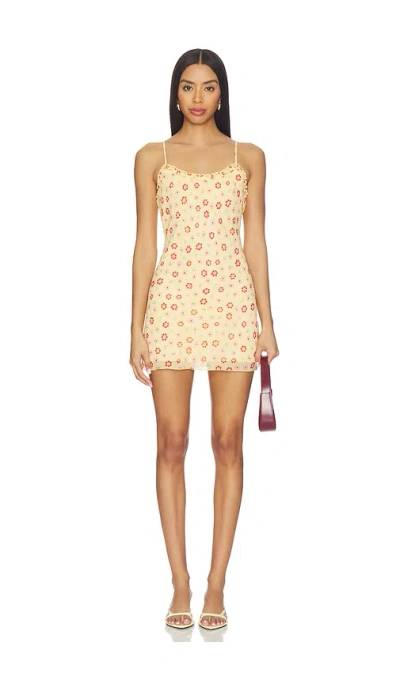 Frankies Bikinis Kleid Josie Chiffon Mini In Yellow