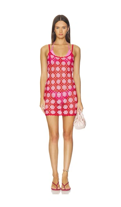 Frankies Bikinis Julie Crochet Mini Dress