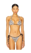 Frankies Bikinis Kealy Bikini Top In Animal Print