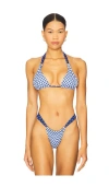 Frankies Bikinis Kealy Bikini Top In Blue