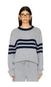Frankies Bikinis Kip Knit Boyfriend Sweater In 雨云