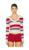 Frankies Bikinis Kit Cloud Knit Sweater In Multi