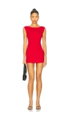 Frankies Bikinis Leila Pointelle Mini Dress In Red