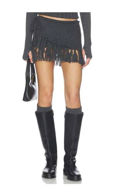 Frankies Bikinis Luca Knit Skirt In Black