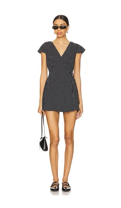 Frankies Bikinis Lucy Dress In Classic Polka Dot Print
