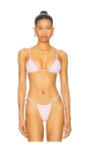 Frankies Bikinis Lumia Ribbed Bikini Top