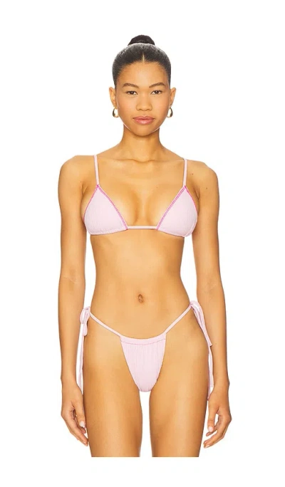 Frankies Bikinis Lumia Ribbed Bikini Top